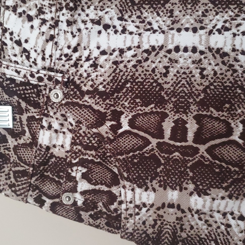 Topshop Moto Python Snakeskin Print Mini Skirt 10 - image 2